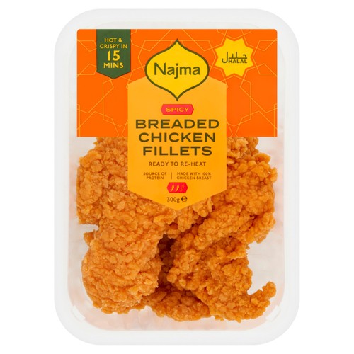 Najma Spicy Breaded Chicken Fillets 300g
