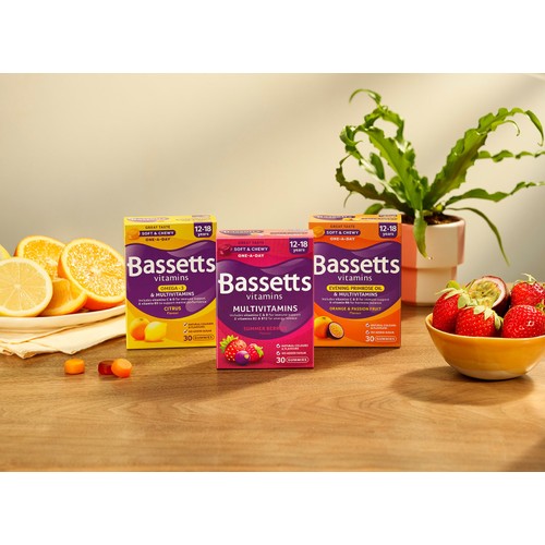 Bassetts Multivitamins + Omega-3 12 -18 Yrs Citrus Flavour 30 Chewies