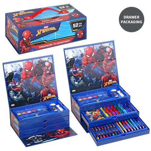 Spider-Man 52pcs Colouring Case