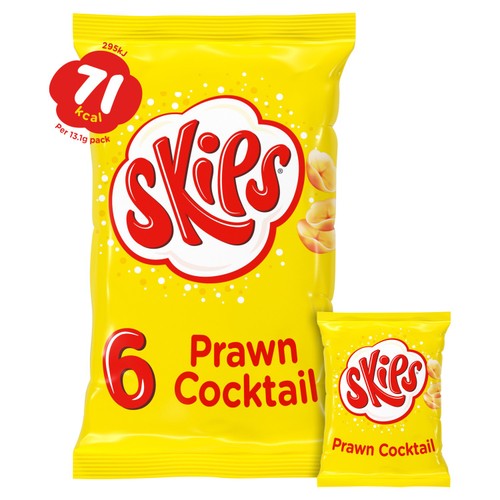 Skips Prawn Cocktail Multipack Crisps 6 x 13.1g