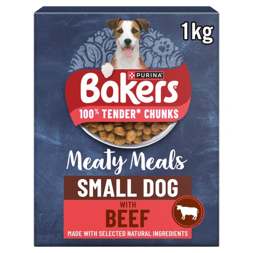 Bakers Meaty Meals Small Dog Beef Dry Dog Food 