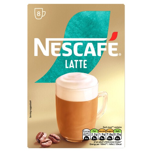 Nescafe Gold Latte 8 Mugs 