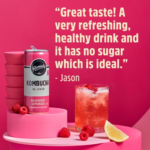 Remedy Kombucha Raspberry Lemonade 