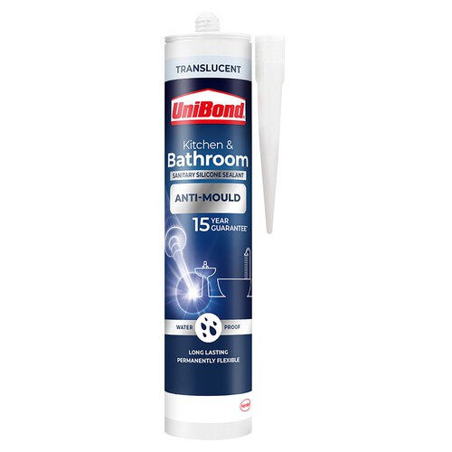 Unibond Anti-Mould Kitchen & Bathroom Sealant Transparent 274G