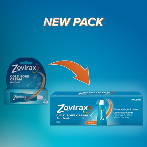 Zovirax Cold Sore Treatment Cream with Aciclovir Tube