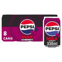 Pepsi Max Cherry No Sugar Cola Cans