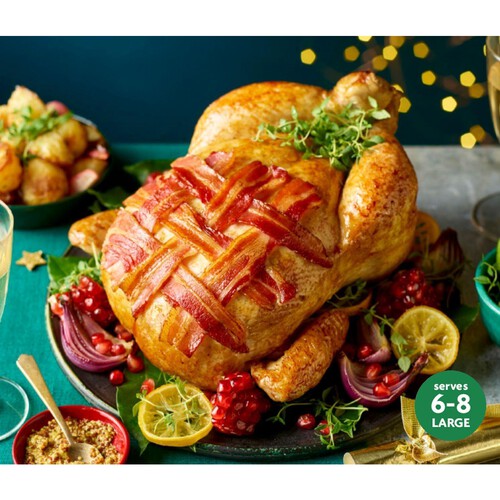 Morrisons Stuffed Whole Chicken Topped With Bacon 