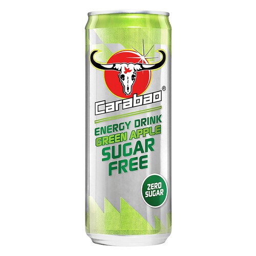 Carabao Energy Drink Sugar Free Green Apple