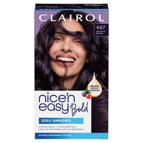 Clairol Nice'n Easy Bold Permanent Hair Dye 4.67 Amethyst Brown