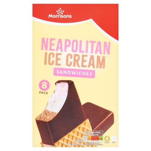 Morrisons neapolitan ice cream sandwiches