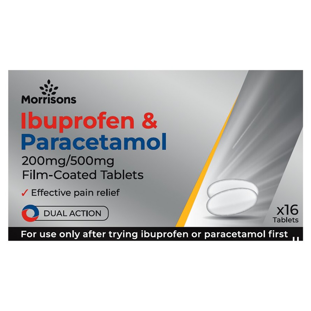 Morrisons Paracetamol Ibuprofen Dual Action Tablet 16s