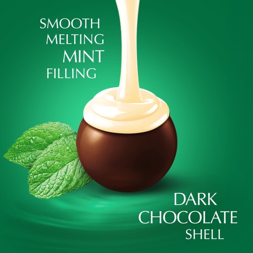 Lindt Lindor Dark Mint Chocolate Truffles Box 200g