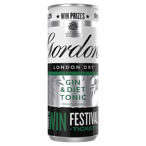 Gordon's London Dry Gin and Slimline Tonic Ready to Drink  Can