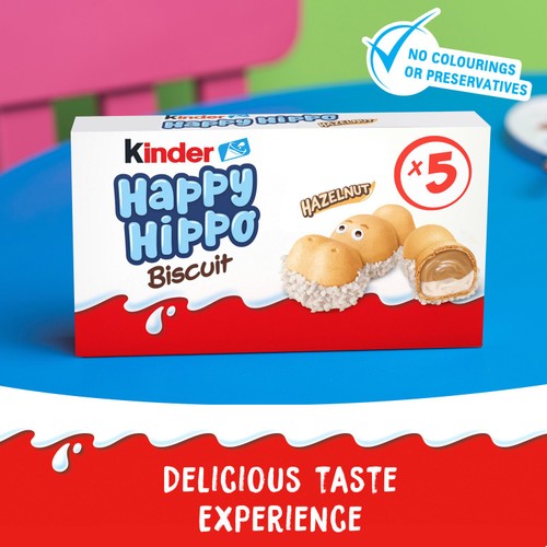 Kinder Happy Hippo Milk Chocolate & Hazelnut Biscuits Multipack