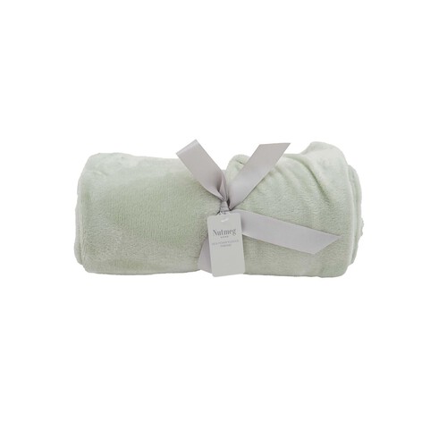 Nutmeg Home Sea Foam Fleece Throw