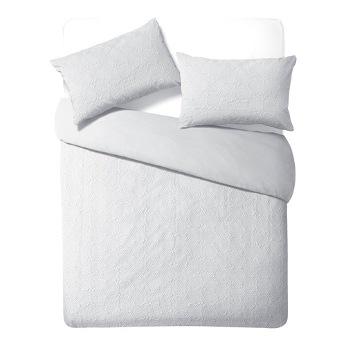 Nutmeg Home Soft Touch Embossed Floral Duvet Set King