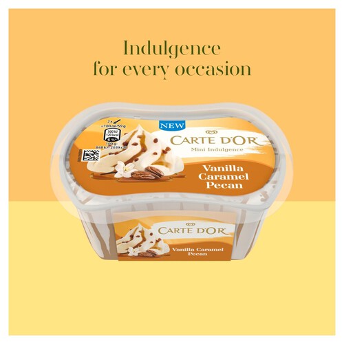 Carte D'Or Mini Indulgence Vanilla Caramel Pecan Ice Cream Dessert Tub