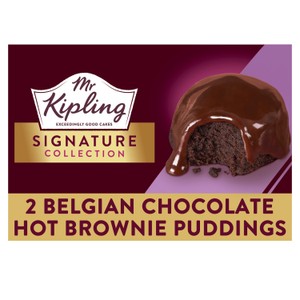 Mr Kipling Signature Belgian Chocolate Brownie Pudding Cake Dessert 2x105g