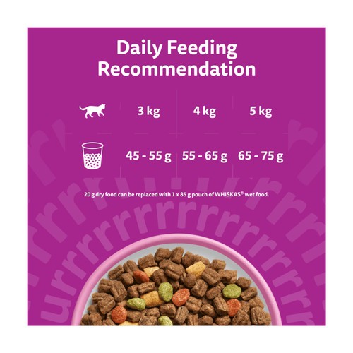 Whiskas Adult Complete Dry Cat Food Biscuits Salmon
