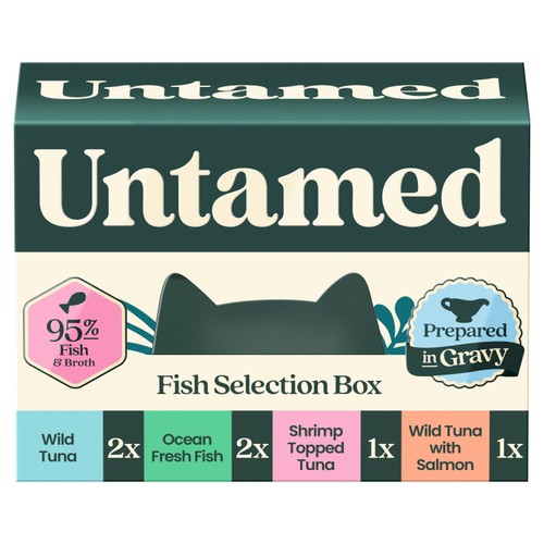 Untamed Fish Selection Box In Gravy Cat Food