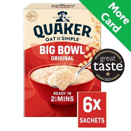 Quaker Oat So Simple Big Bowl Original Porridge Sachets 