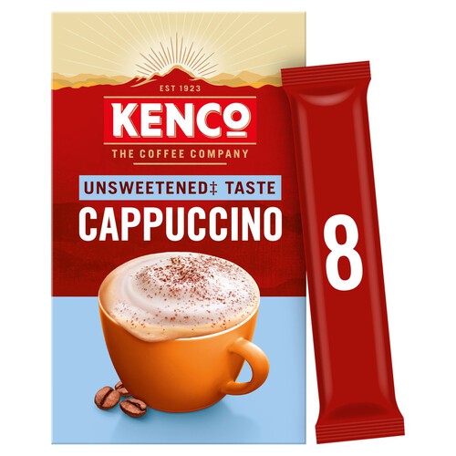 Kenco Unsweetened Cappuccino Instant Coffee Sachets 