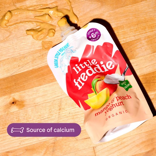 Little Freddie Mango & Peach Yoghurt Pouch 6 Months+ 100G