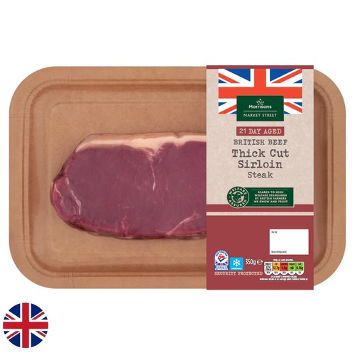 Morrisons British Thick Cut Sirloin Steak 350g