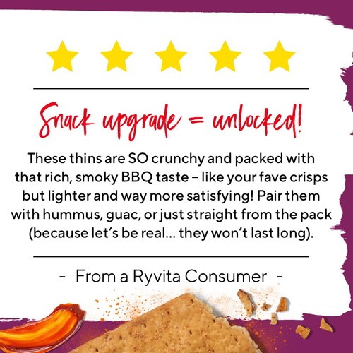 Ryvita Snack It Thins Smoky BBQ Flavour 