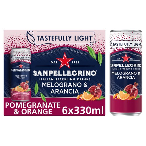 San Pellegrino Pomegranate & Orange Cans 