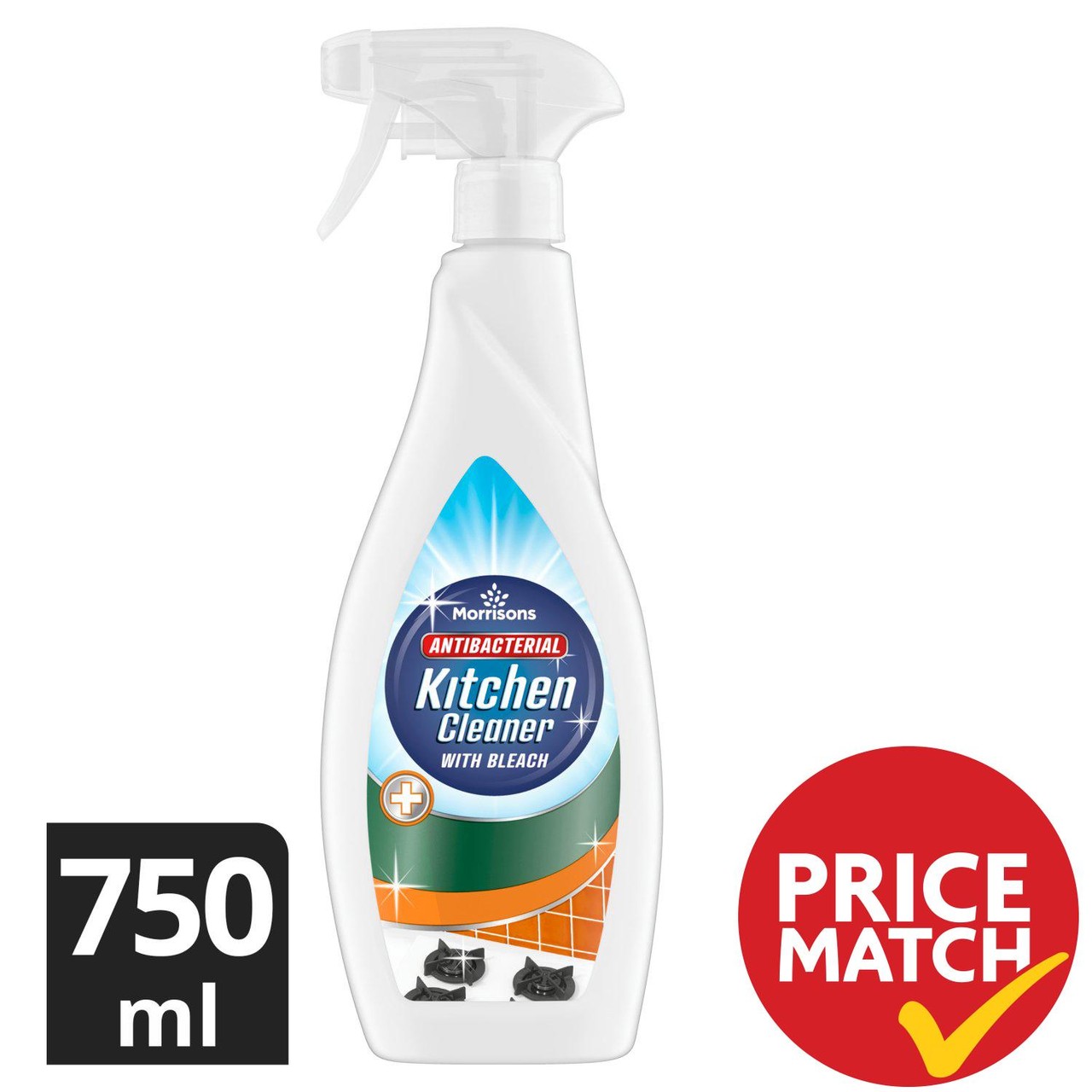 Morrisons Antibacterial Kitchen Cleaner With Bleach Spray 750ml