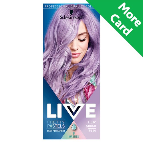 Schwarzkopf LIVE Pretty Pastels Semi-Permanent Purple Hair Dye Lilac Crush