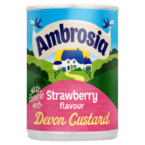 Ambrosia Strawberry Flavour Devon Custard  Can