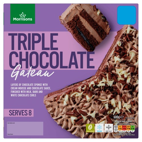 Morrisons Triple Chocolate Gateau 600g