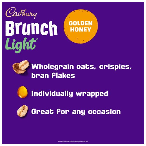 Cadbury Brunch Light Oat & Honey Cereal Bars 4x26g