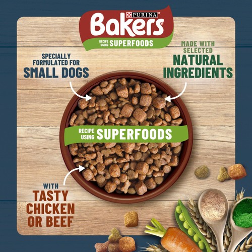 Bakers Small Dog Dry Dog Food Beef And Veg 
