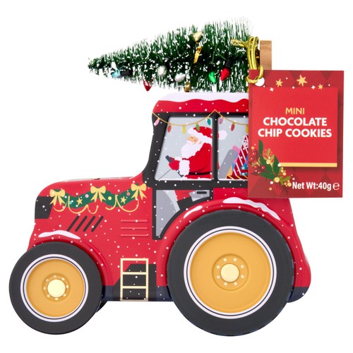 Tractor Gift Tin Chocolate Chip Cookies 40g