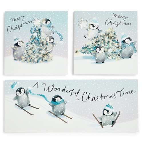 Morrisons Trio Cute Penguin Cards 15 Pack