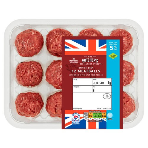 Morrisons 12 Beef Meatballs 5% Fat