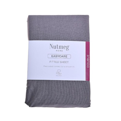 Morrisons home easycare graphite fitted sheet double