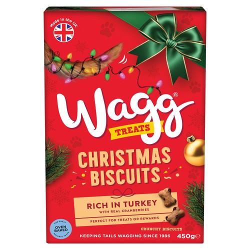 Wagg Christmas Biscuits Treats Box 450g