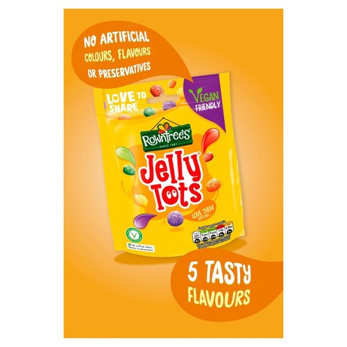 Rowntree's Jelly Tots Sweets Sharing Pouch Vegan 150g