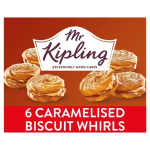 Mr Kipling Caramelised Biscuit Viennese Whirls Cakes 6 pack
