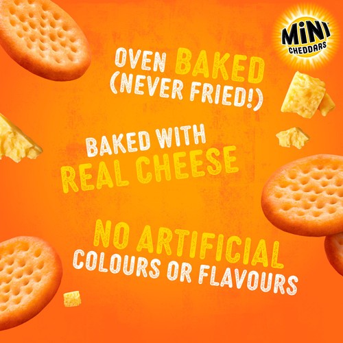 Jacob's Mini Cheddars Original Multipack Baked Snacks Multipack 6 x 23g