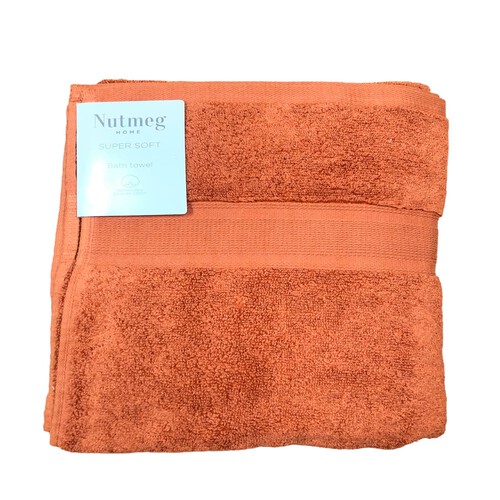 Nutmeg Home Supersoft Cotton Bath Towel Burnt Orange