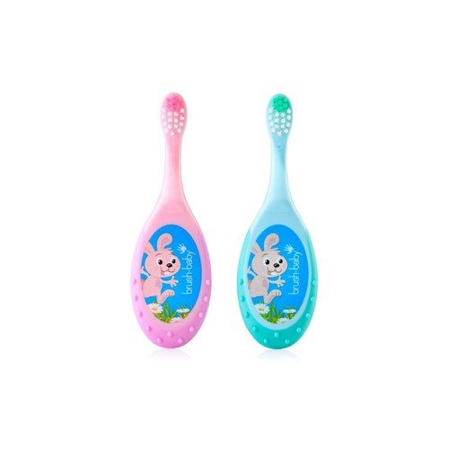 Brush-Baby Flossbrush 0-3 Years Double Pack