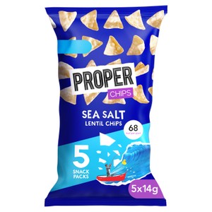 Proper Chips Sea Salt Lentil Chips 5x14g