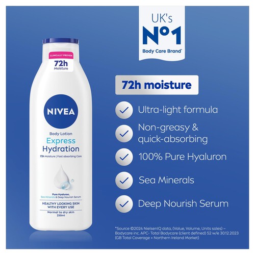 NIVEA Express Hydration Body Lotion For Normal Skin