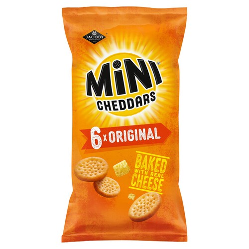 Jacob's Mini Cheddars Original Multipack Baked Snacks 6 Pack Multipack