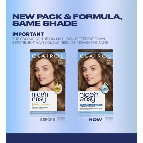 Clairol Nice n Easy Creme Permanent Hair Dye - 6.5 Lightest Brown
